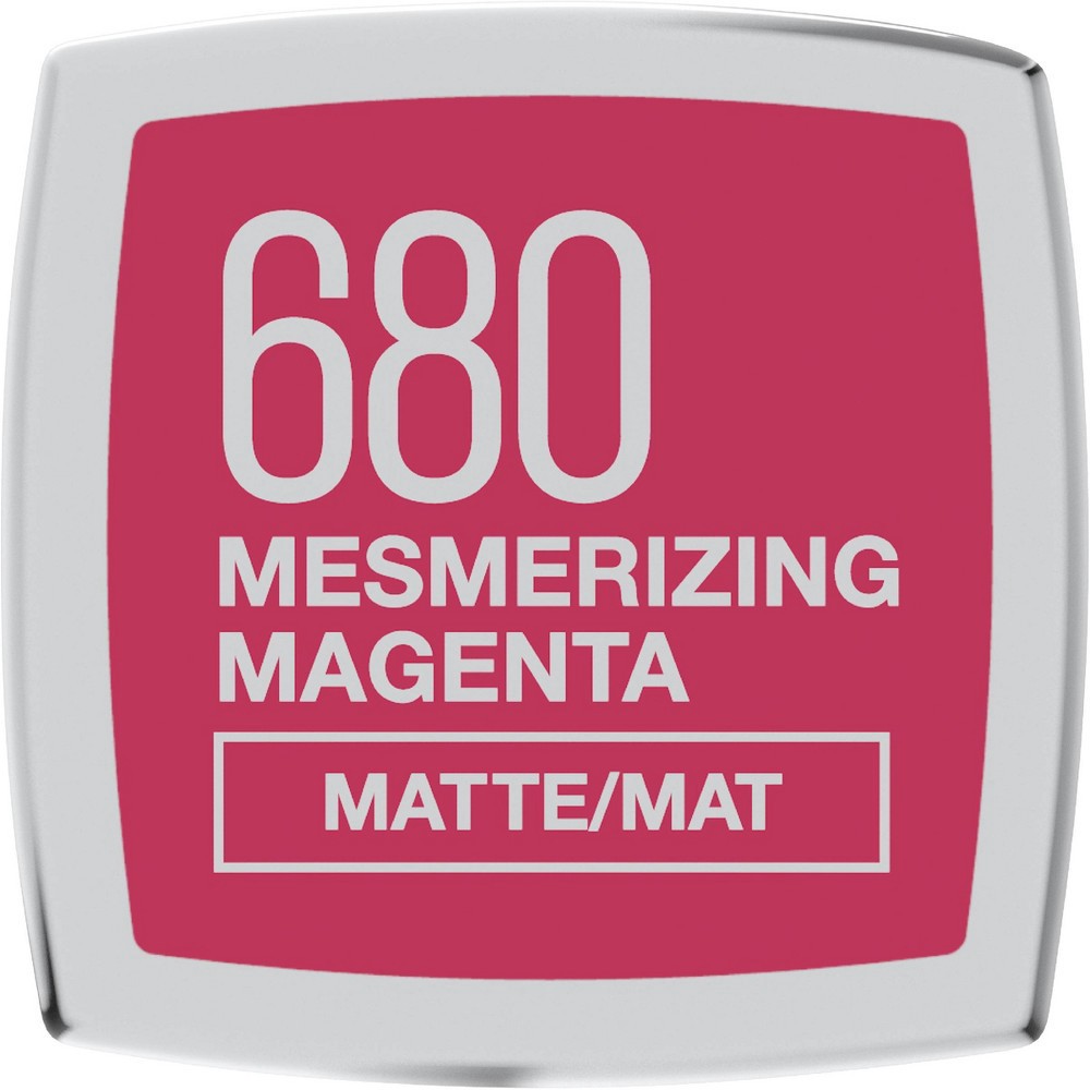 slide 5 of 5, Maybelline Color Sensational Creamy Matte Lip Color - 680 Mesmerizing Magenta - 0.15oz, 0.15 oz