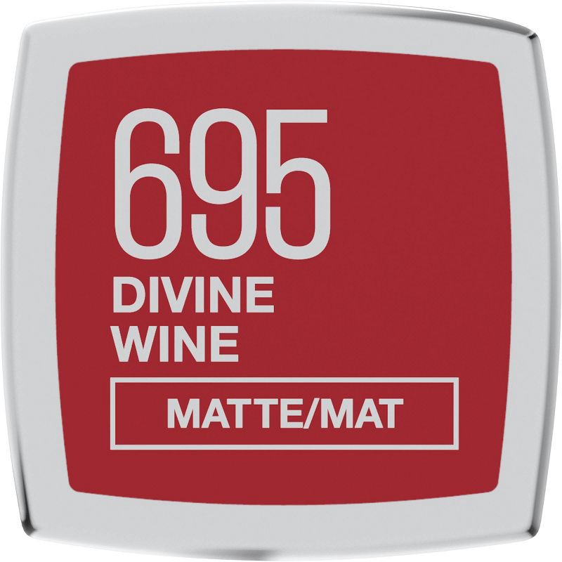 slide 5 of 5, Maybelline Color Sensational Creamy Matte Lip Color - 695 Divine Wine - 0.15oz, 0.15 oz