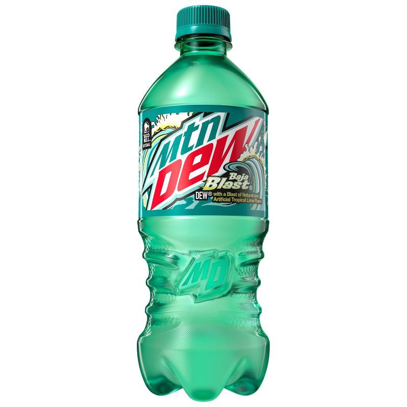 slide 1 of 3, Mtn Dew Mountain Dew Baja Blast - 20 fl oz Bottle, 20 fl oz