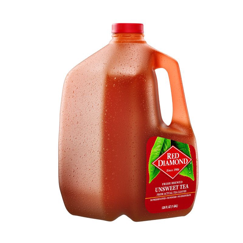 slide 2 of 9, Red Diamond All Natural Unsweet Tea - 128 fl oz, 128 fl oz