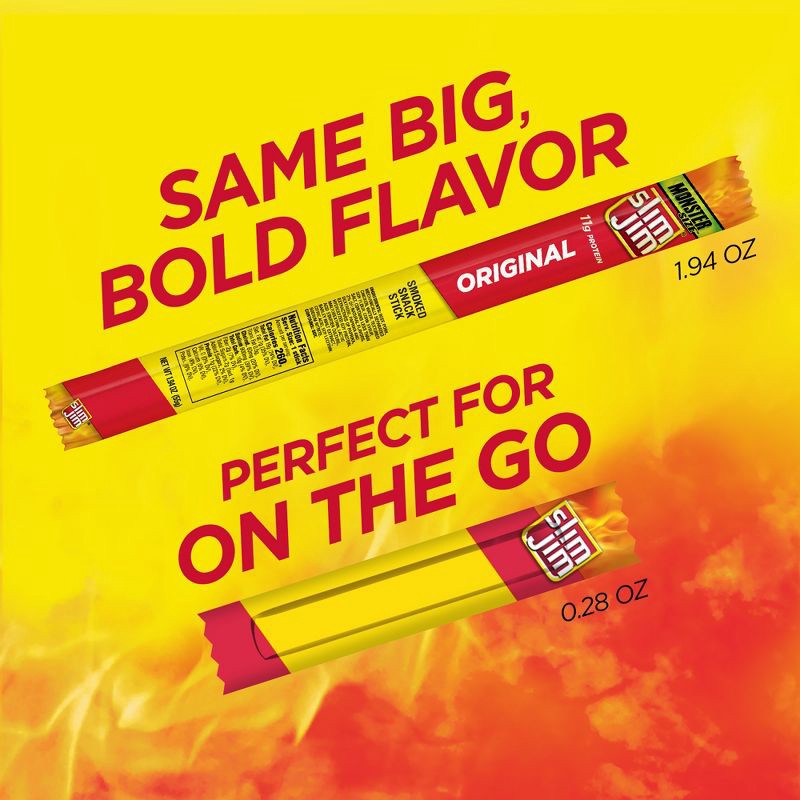 slide 2 of 5, Slim Jim Original Smoked Snack Size Sticks - 7.28oz/26ct, 26 ct; 7.28 oz