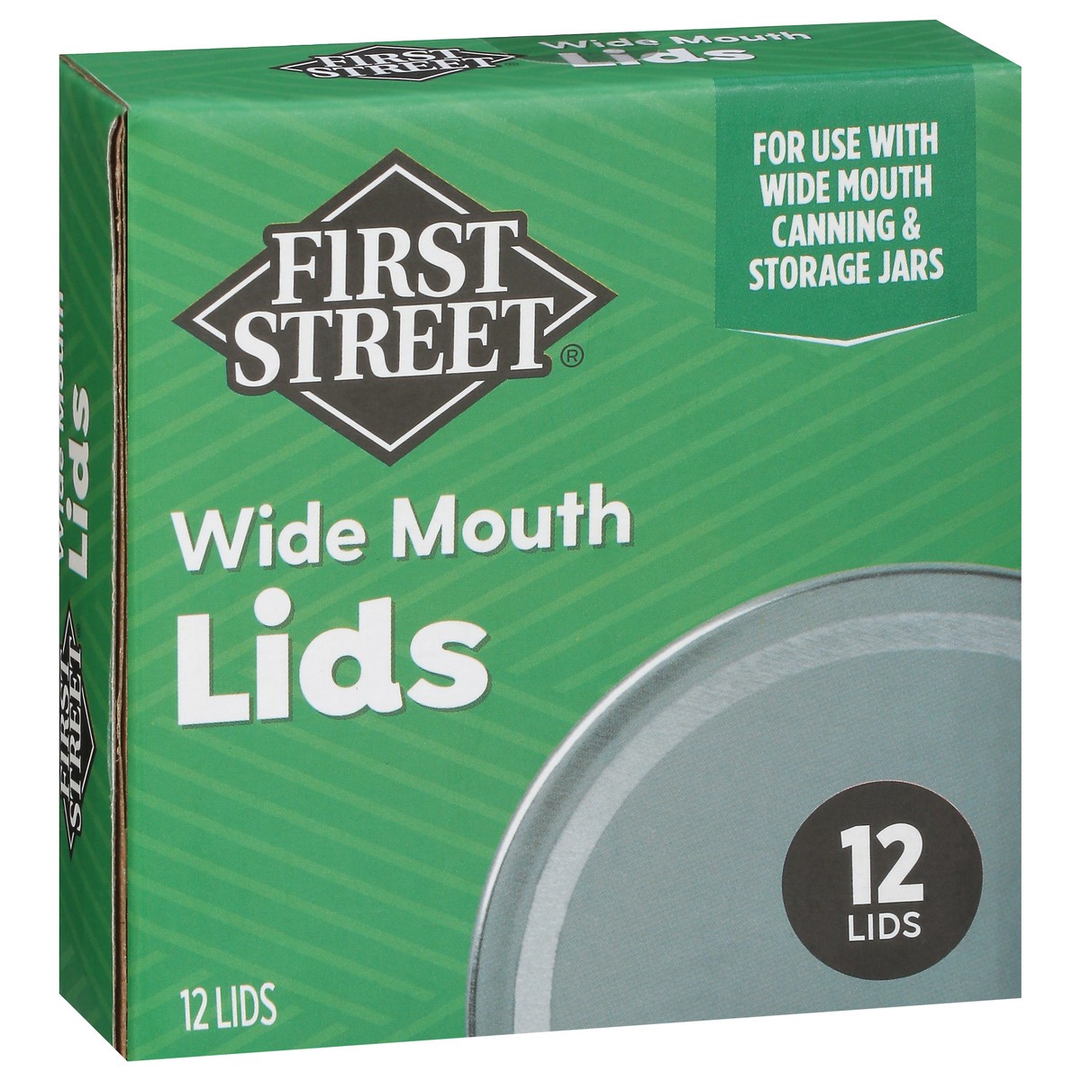 slide 6 of 12, First Street Fs Wide Mouth Canning Jar Lids, 12 ct