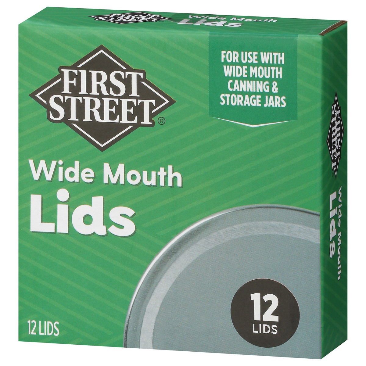 slide 5 of 12, First Street Fs Wide Mouth Canning Jar Lids, 12 ct