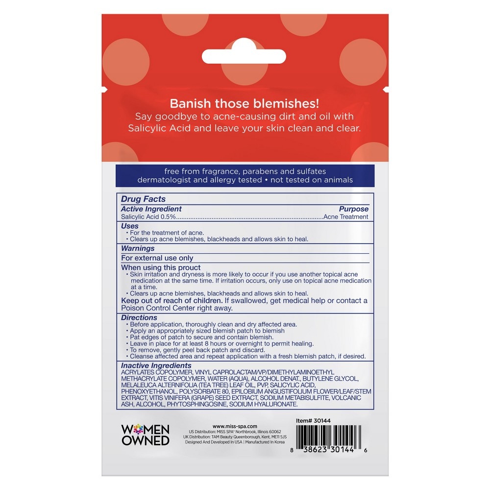 slide 2 of 2, Miss Spa Clear Blemish Spot Treatment Patches, 0.21 oz