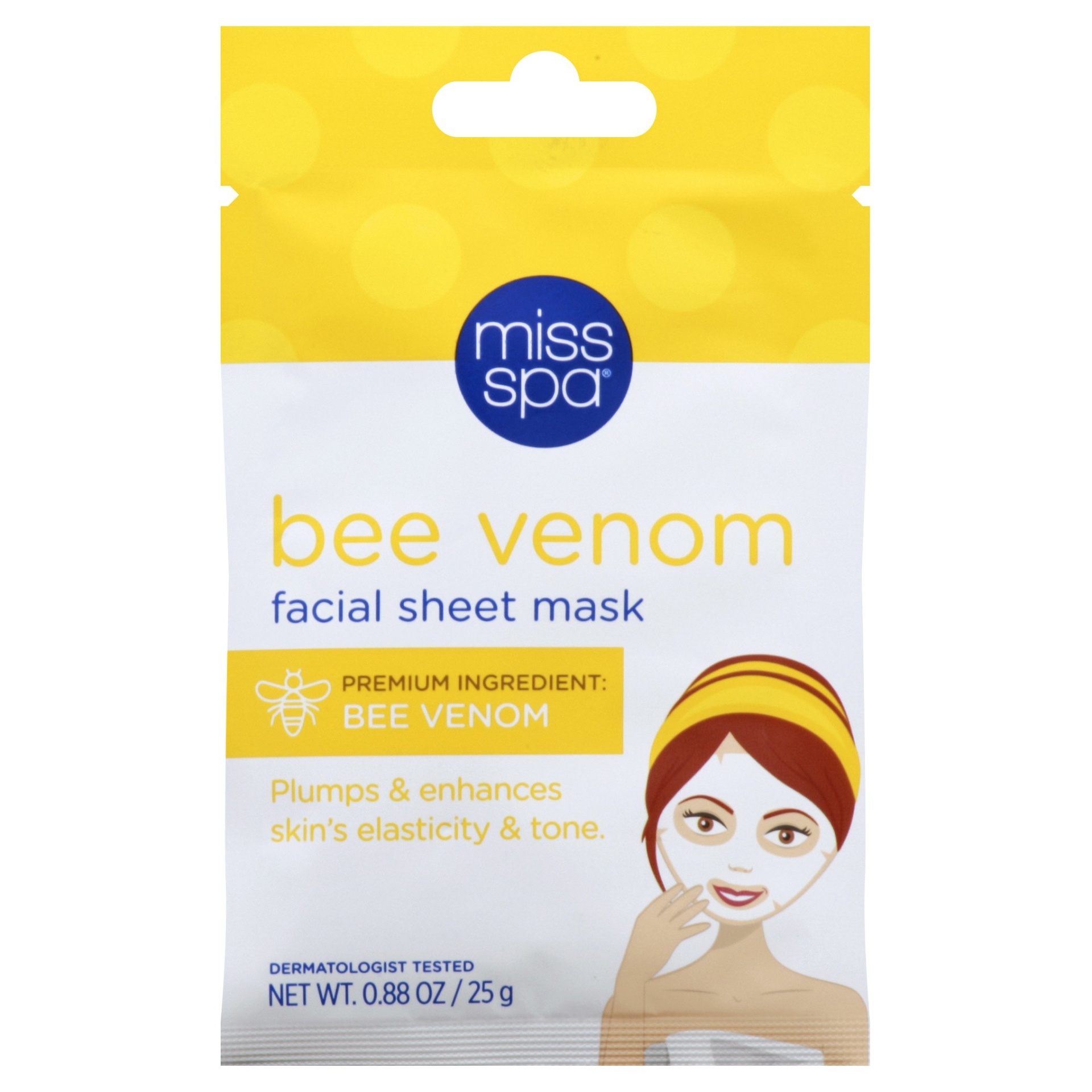 slide 1 of 2, Miss Spa Bee Venom Facial Sheet Mask, 1 ct