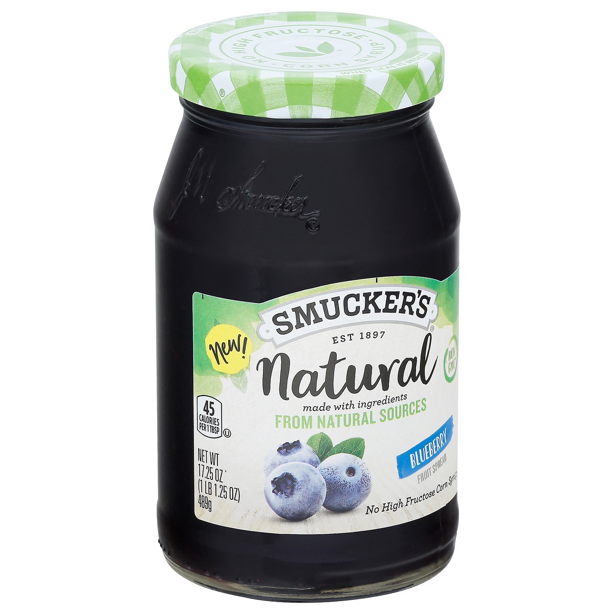 slide 2 of 9, Smucker's Natural Blueberry Fruit Spread 17.25 oz, 17.25 oz