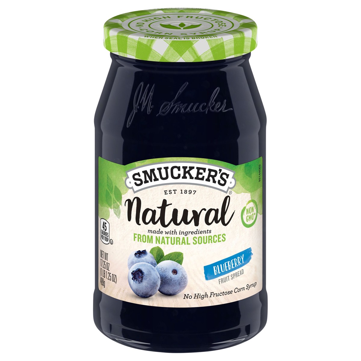 slide 1 of 9, Smucker's Smucker’s Natural Blueberry Fruit Spread, 17.25 Ounces, 17.25 oz