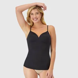 Maidenform Women's Shapewear Firm Shaping Wireless Cami with Foam Cups 509 - Black L: Tummy Control Knit Camisole