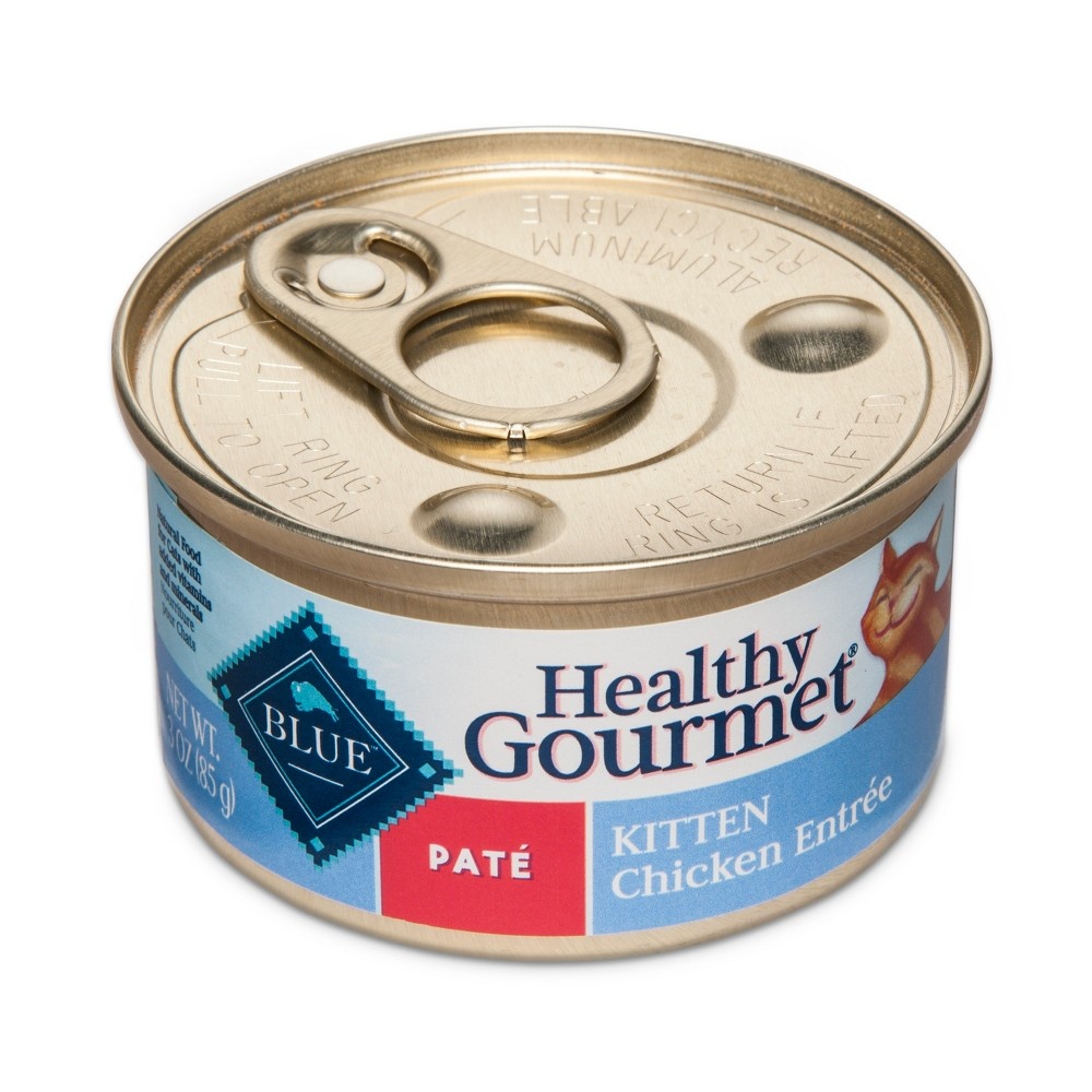 slide 2 of 2, Blue Buffalo Healthy Gourmet Kitten Pate Chicken Entree Wet Cat Food, 3 oz