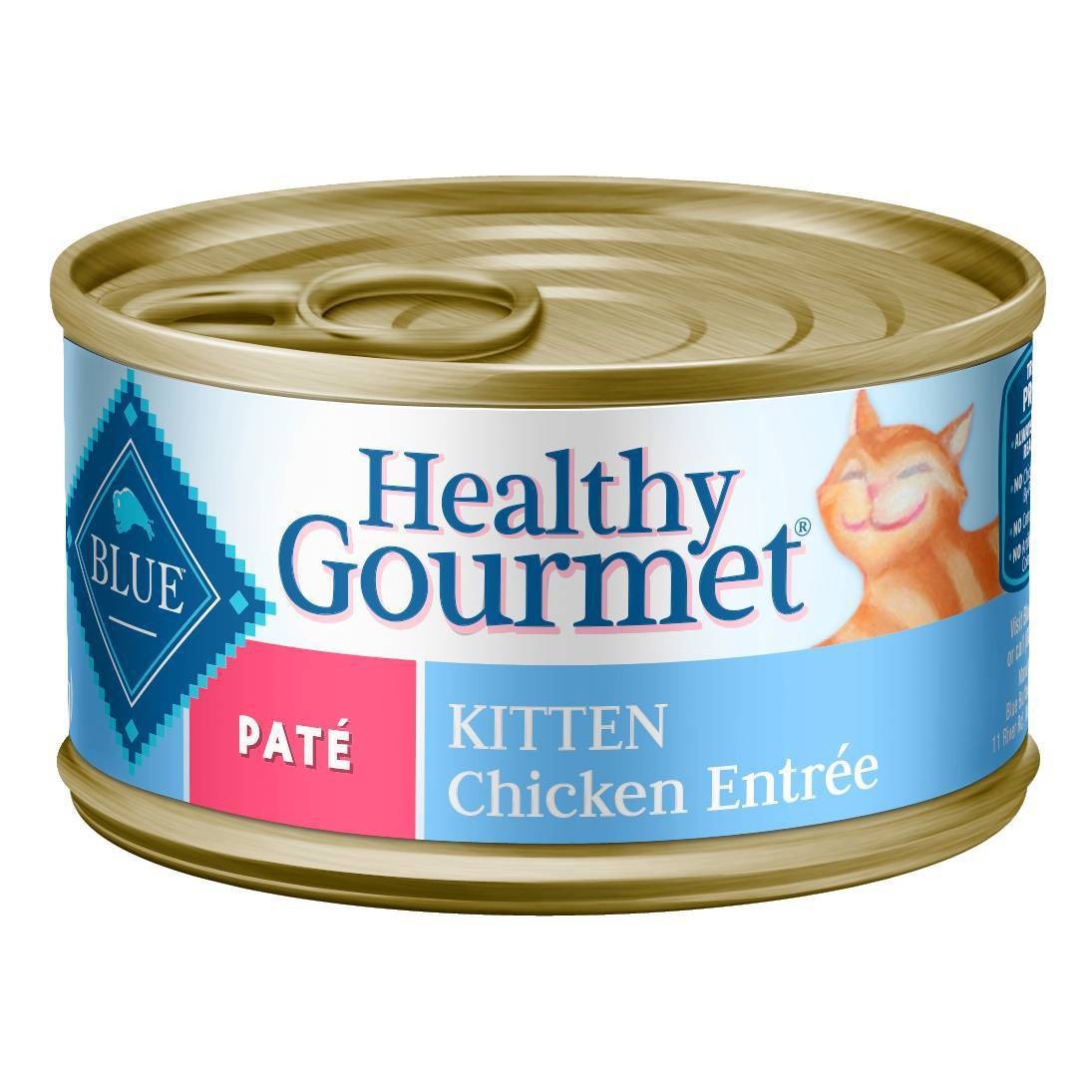 slide 1 of 2, Blue Buffalo Healthy Gourmet Kitten Pate Chicken Entree Wet Cat Food, 3 oz