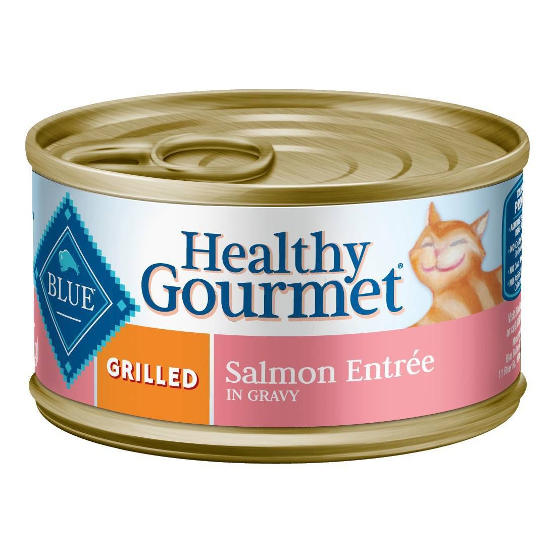 slide 1 of 2, Blue Buffalo Healthy Gourmet Adult Grilled Salmon Cat Food, 3 oz