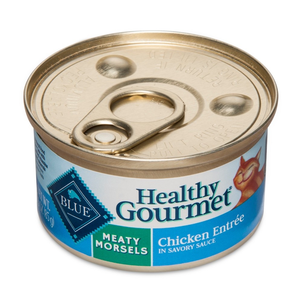 slide 2 of 2, Blue Buffalo Healthy Gourmet Adult Meaty Morsels Chicken Entree Wet Cat Food, 3 oz