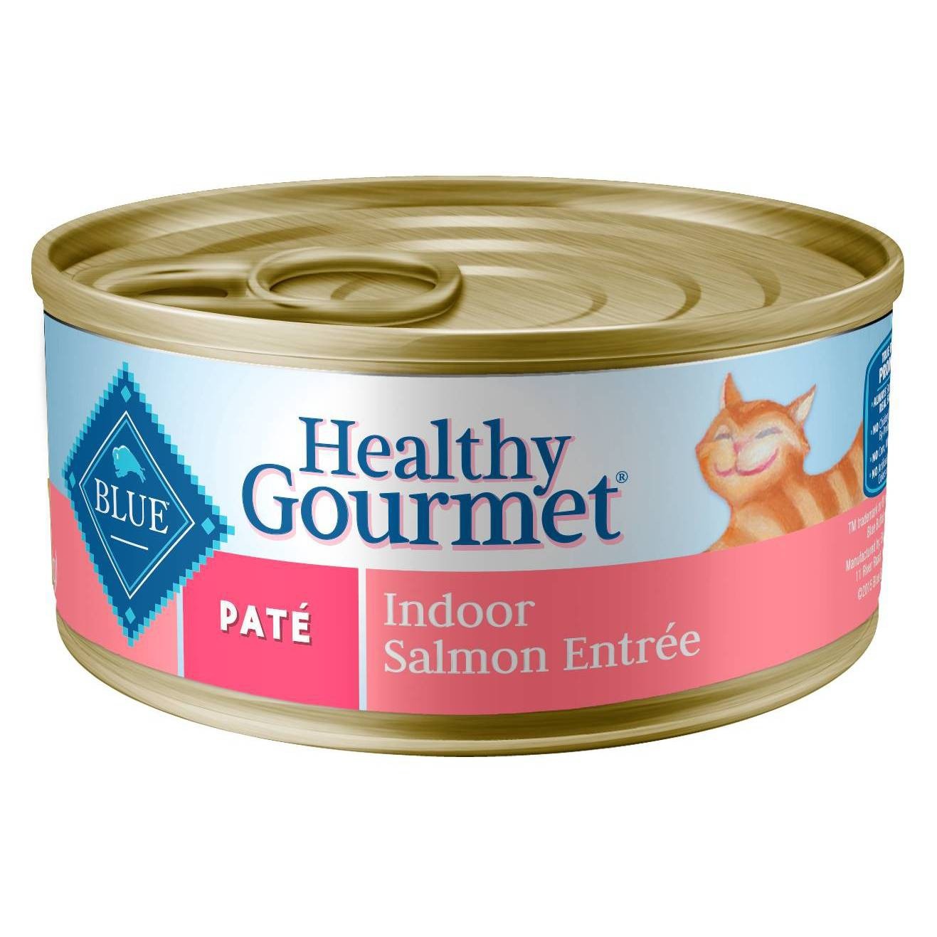 slide 1 of 2, Blue Buffalo Healthy Gourmet Adult Pate Indoor Salmon Entree Wet Cat Food, 5.5 oz
