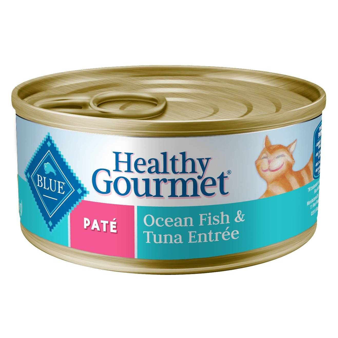 slide 1 of 4, Blue Buffalo Healthy Gourmet Adult Pate Ocean Fish & Tuna Entree - Wet Cat Food, 5.5 oz