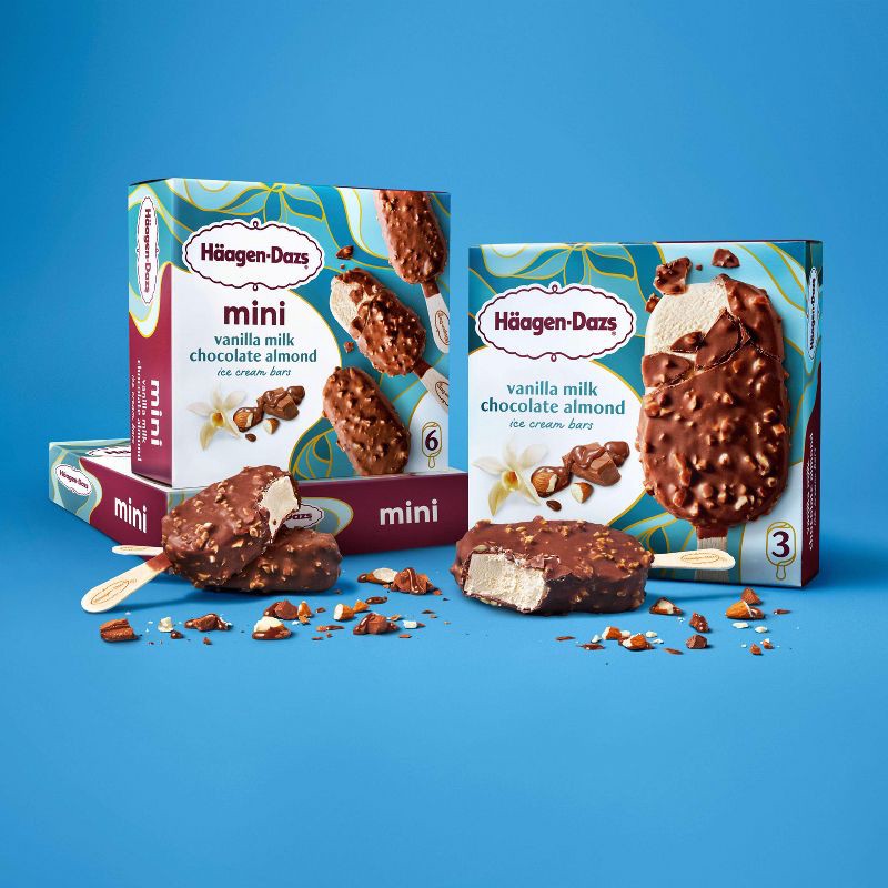 slide 14 of 17, Haagen-Dazs Vanilla Milk Chocolate Almond Frozen Bars - 6pk/11.1 fl oz, 6 ct, 11.1 fl oz