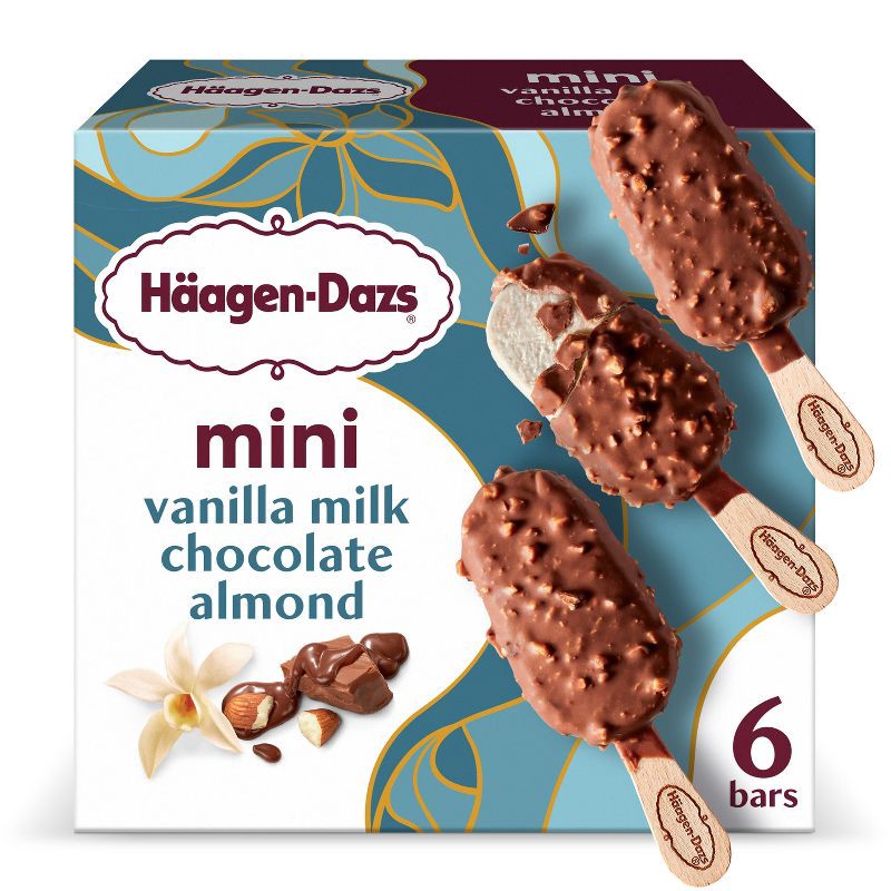 slide 1 of 17, Haagen-Dazs Vanilla Milk Chocolate Almond Frozen Bars - 11.1 fl oz, 11.1 fl oz