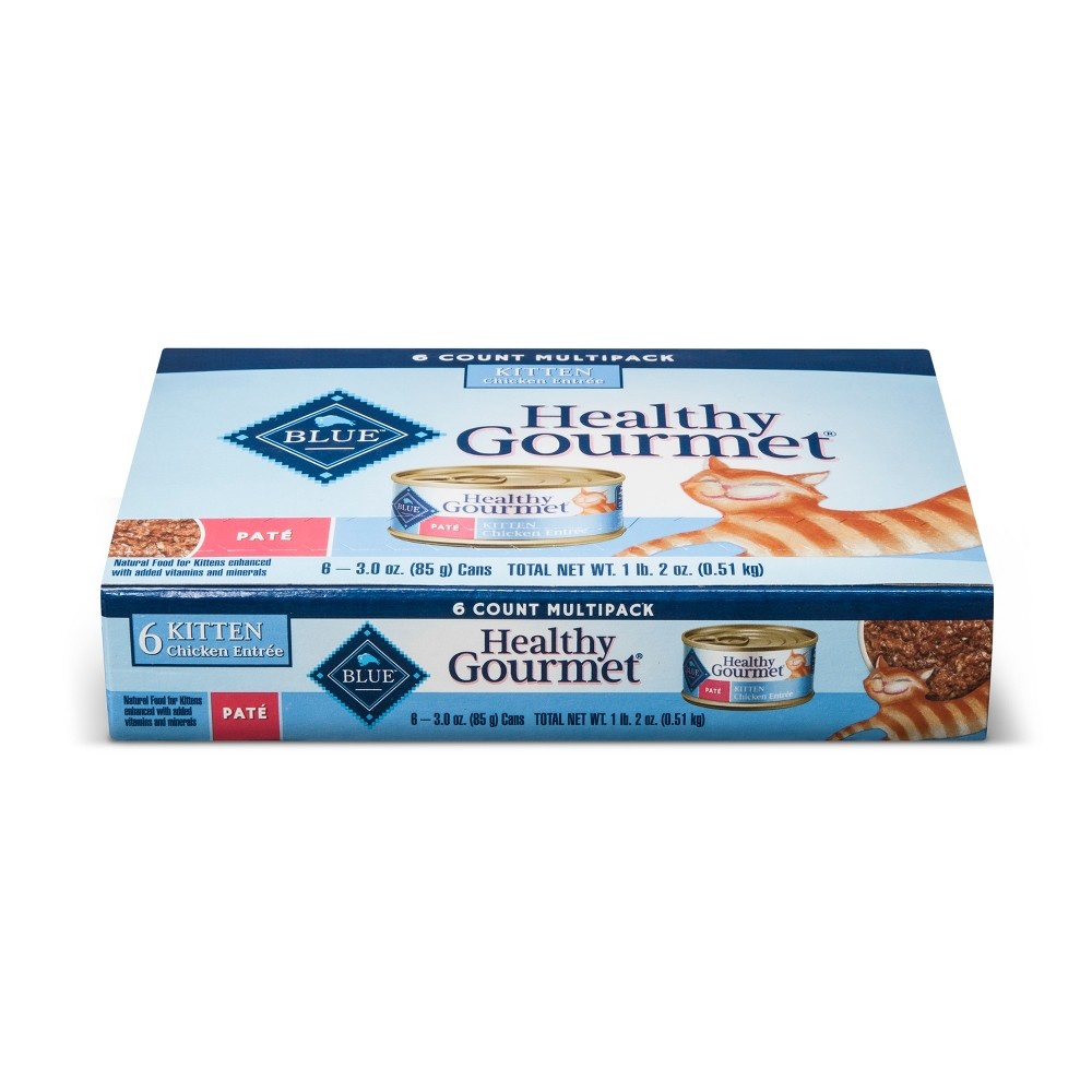 slide 2 of 2, Blue Buffalo Healthy Gourmet Kitten Multipack Cat Food, 6 ct