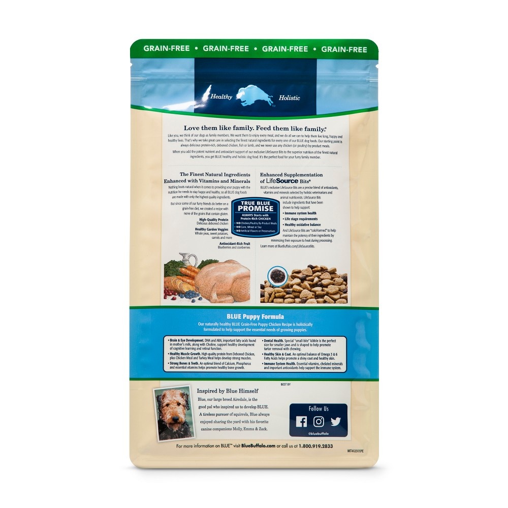 slide 2 of 2, Blue Buffalo Puppy Grain Free Chicken - Dry Dog Food, 5 lb