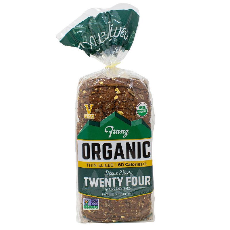 slide 1 of 4, Franz Organic Rogue River 24 Grain Thin Sliced Bread - 20oz, 20 oz