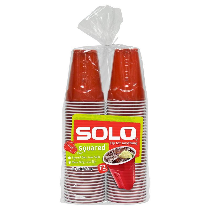 slide 1 of 5, Solo Square Red Party Cup 18oz - 72ct, 72 ct; 18 oz