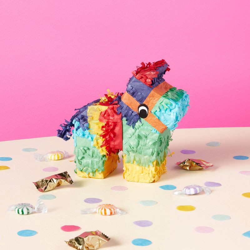 slide 2 of 4, Mini Donkey Pinata - Spritz™: Multicolor Party Decoration for Kids Birthday, 1 ct
