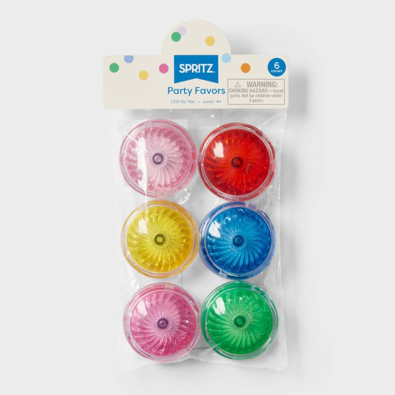 slide 4 of 4, 6ct Light Up Yo-Yo - Spritz™, 6 ct