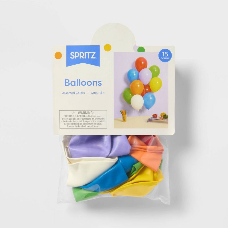 slide 4 of 4, 15ct Color Mix Balloons - Spritz™, 15 ct