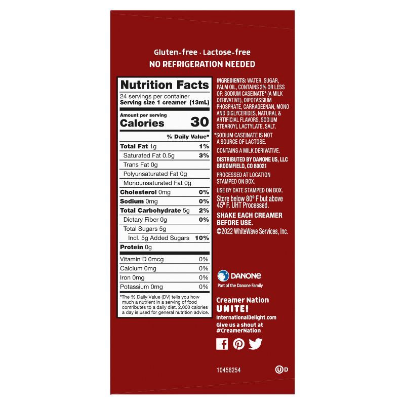 slide 10 of 12, International Delight Hazelnut Coffee Creamer Singles - 24ct/0.44 fl oz, 24 ct, 0.44 fl oz