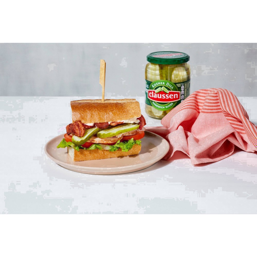 slide 5 of 144, Claussen Kosher Dill Pickle Sandwich Slices, 20 fl. oz. Jar, 20 fl oz