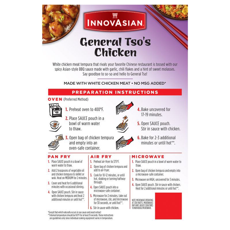 slide 3 of 6, InnovAsian Cuisine InnovAsian Frozen General Tso's Chicken - 18oz, 18 oz