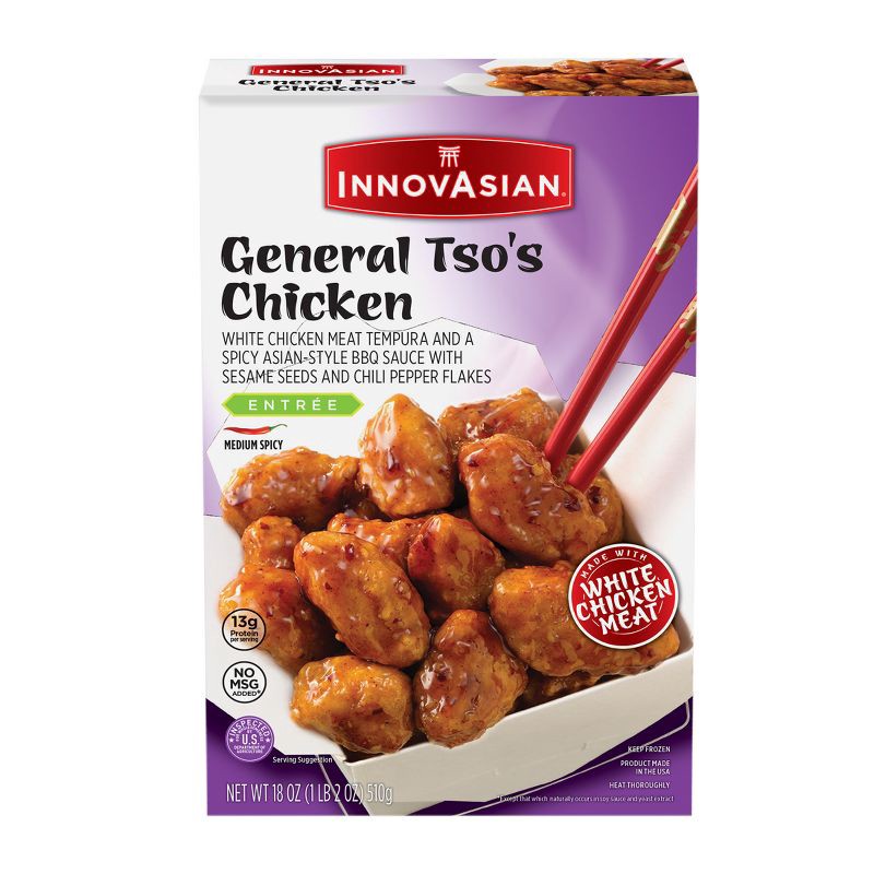 slide 1 of 6, InnovAsian Cuisine InnovAsian Frozen General Tso's Chicken - 18oz, 18 oz