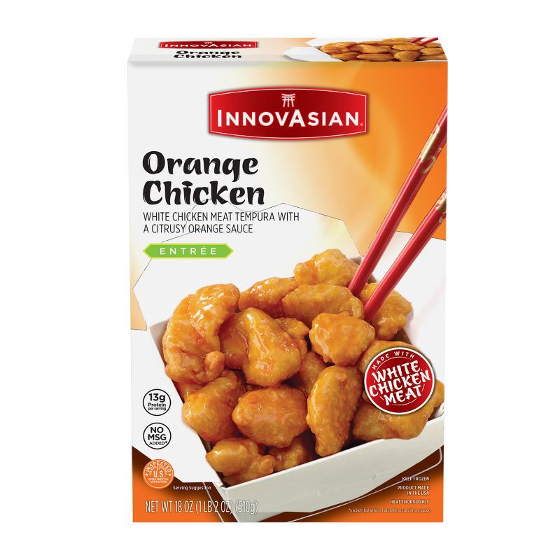 slide 1 of 11, InnovAsian Cuisine InnovAsian Frozen Orange Chicken - 18oz, 18 oz