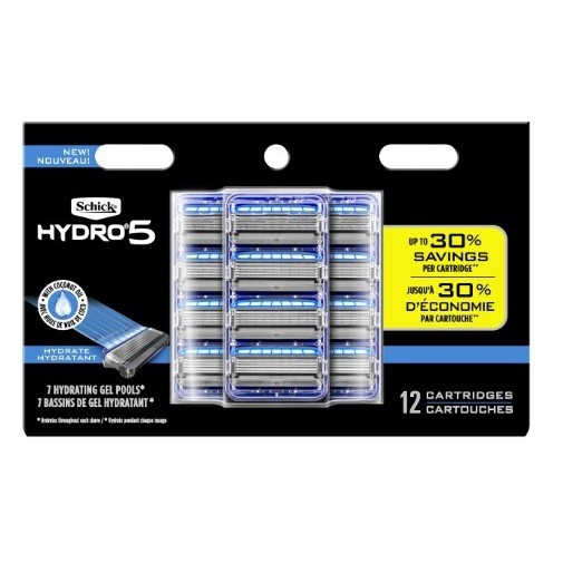 slide 1 of 5, Schick Hydro 5 Men's Razor Blade Refills, 12 ct