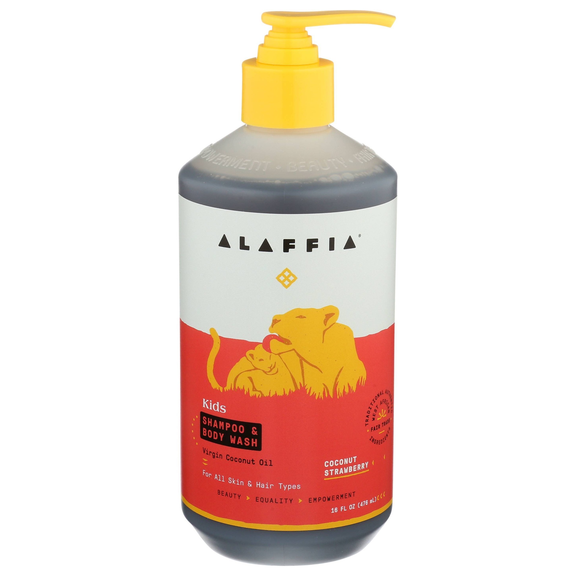 slide 1 of 7, Alaffia Everyday Coconut Baby & Kids Shampoo & Body Wash, Coconut Strawberry, 16 fl oz