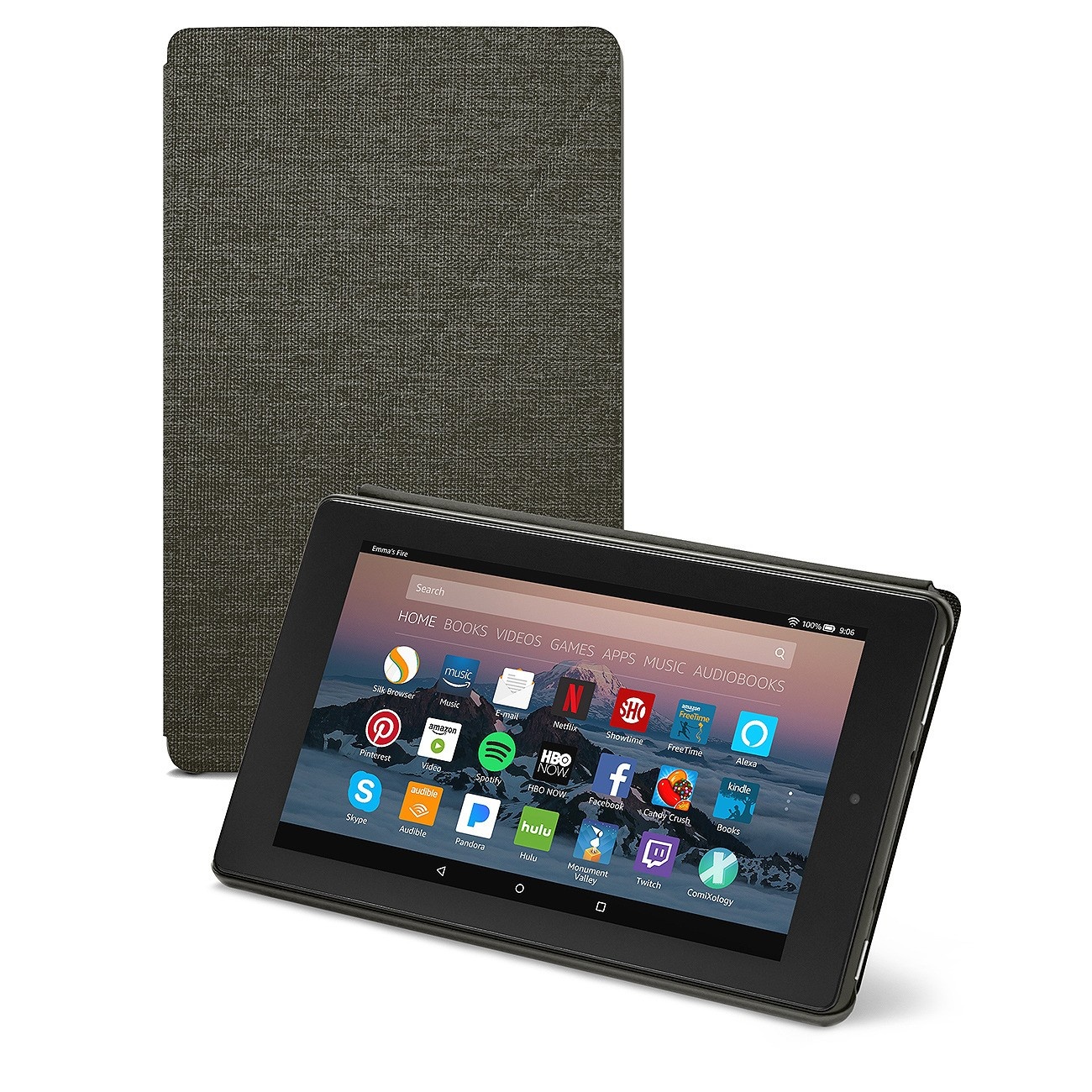 slide 1 of 5, Amazon Fire 7 Tablet Case (7th Generation, 2017 Release) - Charcoal Black, 1 ct