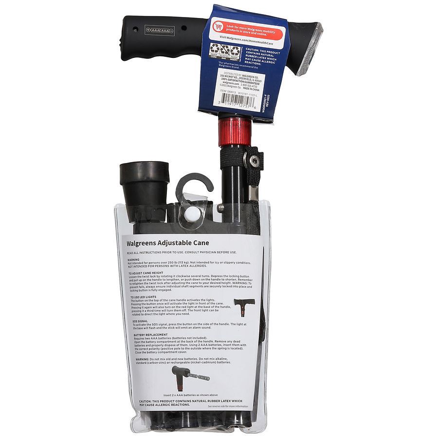 slide 2 of 2, Walgreens Adjustable Cane LED Light, 1 ct