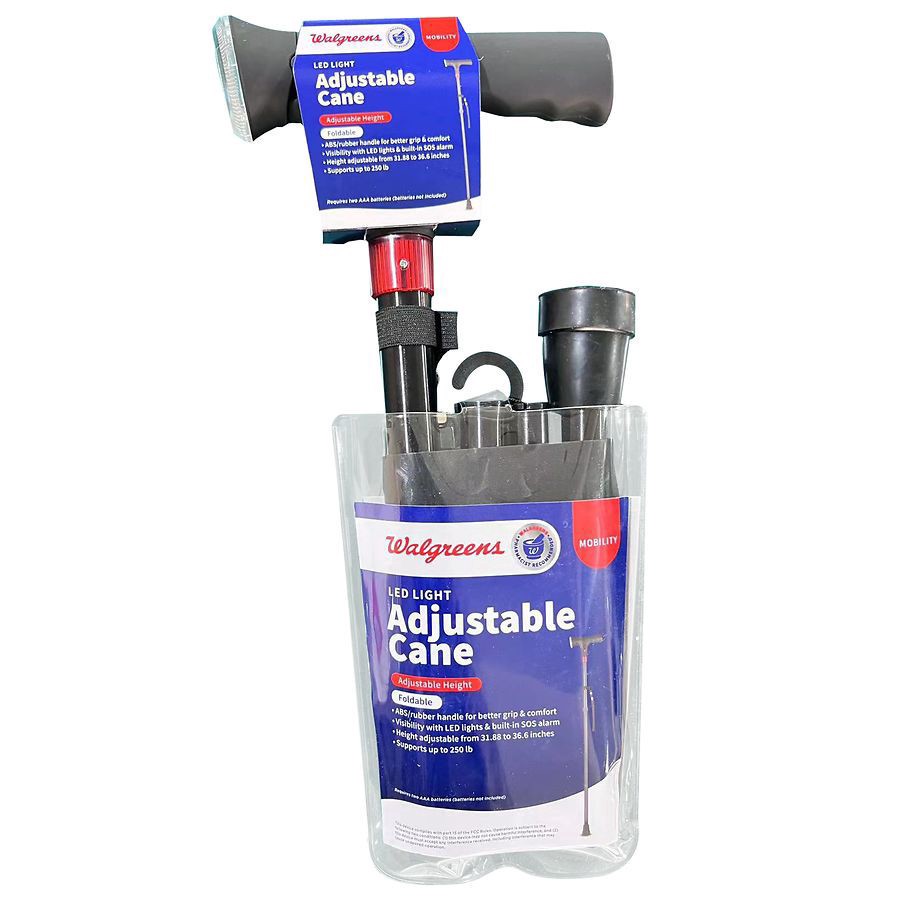slide 1 of 2, Walgreens Adjustable Cane LED Light, 1 ct