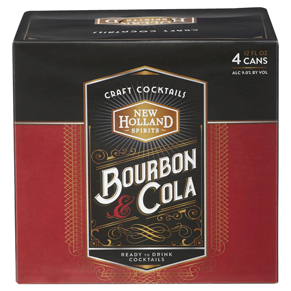 slide 1 of 2, New Holland Bourbon and Cola, 4 ct; 12 fl oz