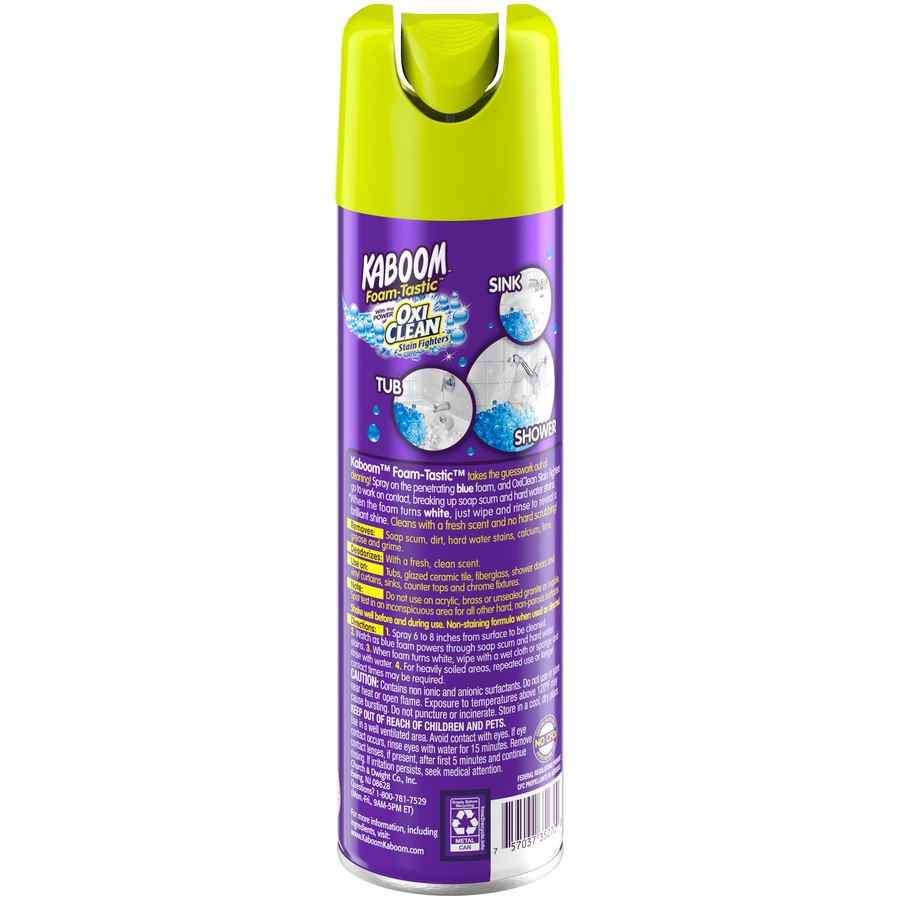 Kaboom With OxiClean Foam Tastic Bathroom Cleaner Fresh Scent 19 oz Shipt