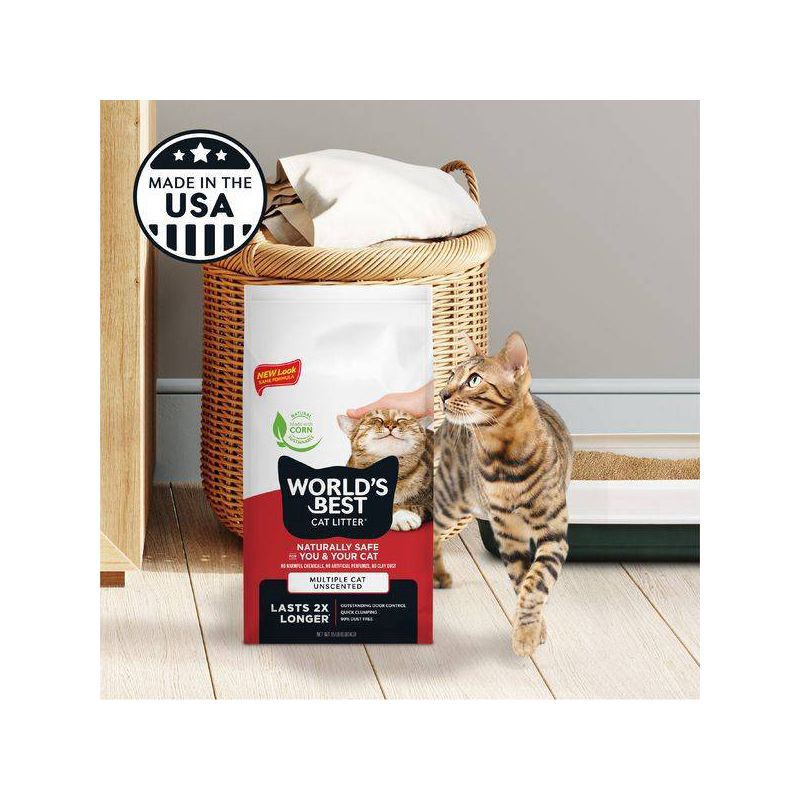 slide 9 of 10, World's Best Cat Litter- Multiple Cat Formula - 15lbs, 15 lb