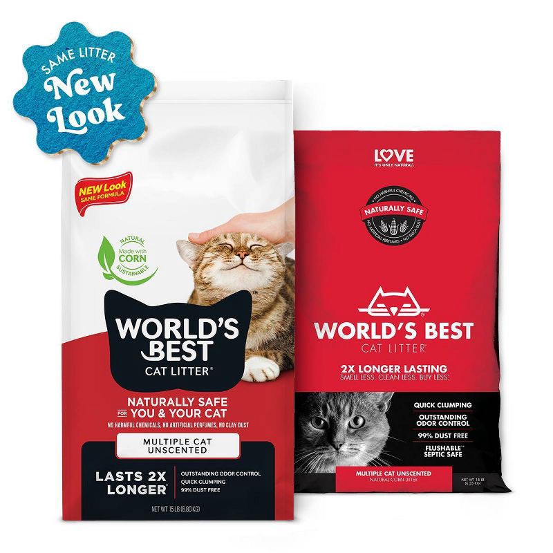 slide 10 of 10, World's Best Cat Litter- Multiple Cat Formula - 15lbs, 15 lb