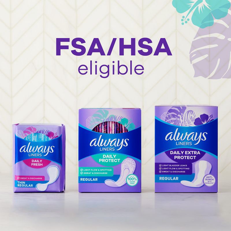 slide 9 of 10, Always Daily Protect Panty Liner - Regular - 96ct, 96 ct