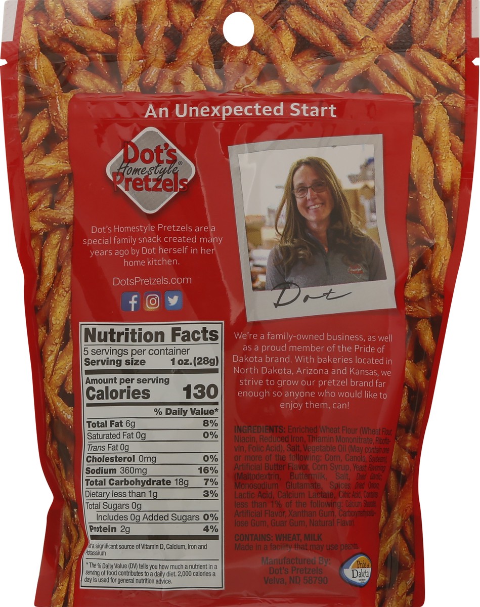 slide 5 of 9, Dot's Homestyle Pretzels Original Seasoned Pretzel Twists 5 oz, 5 oz