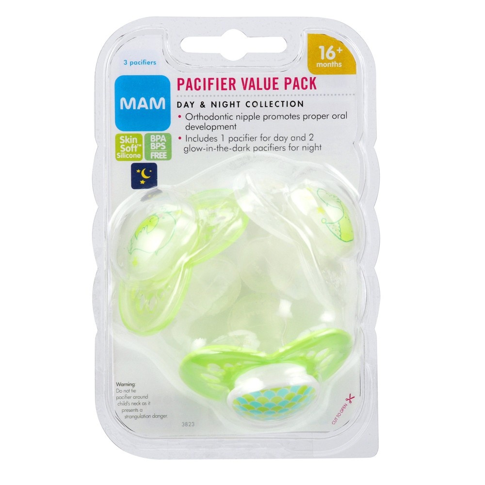 slide 4 of 9, MAM Day & Night Pacifier - 16+ Months, 3 ct