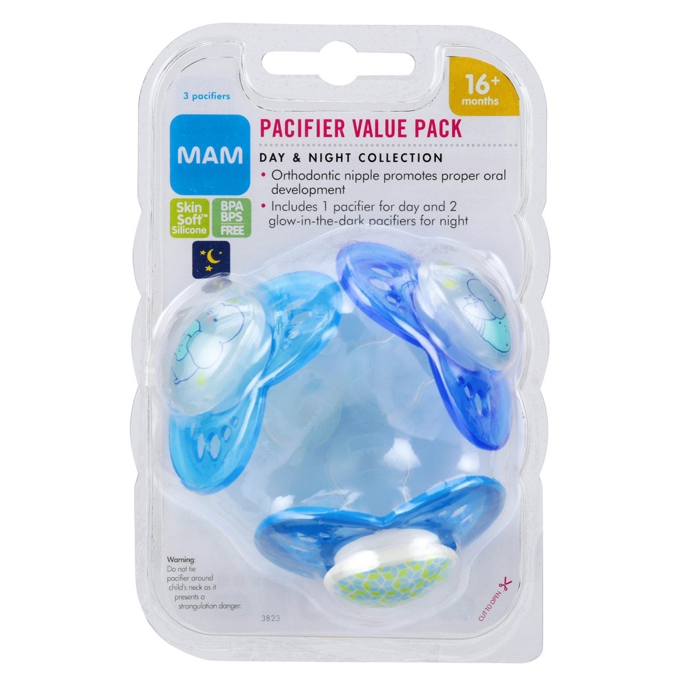 slide 6 of 9, MAM Day & Night Pacifier - 16+ Months, 3 ct