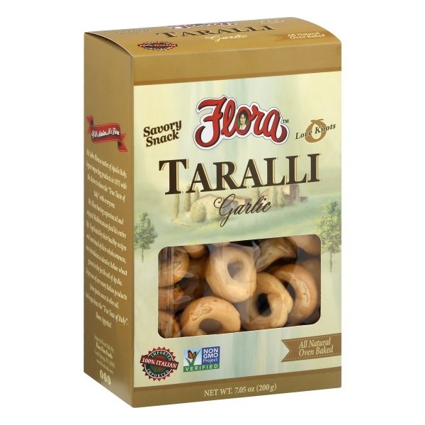 slide 1 of 1, Flora Fine Foods Garlic Taralli, 250 gram