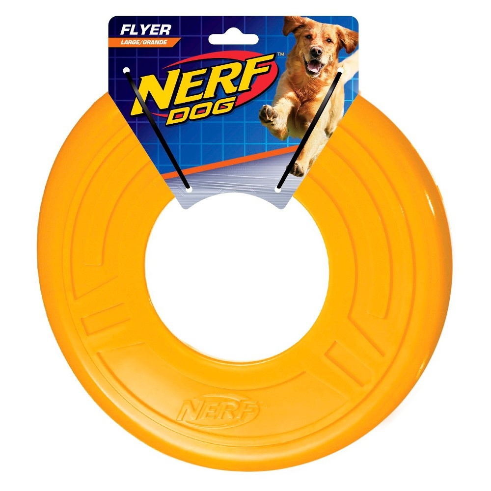 slide 2 of 2, Nerf Atomic Flyer Dog Toy - Orange, 1 ct