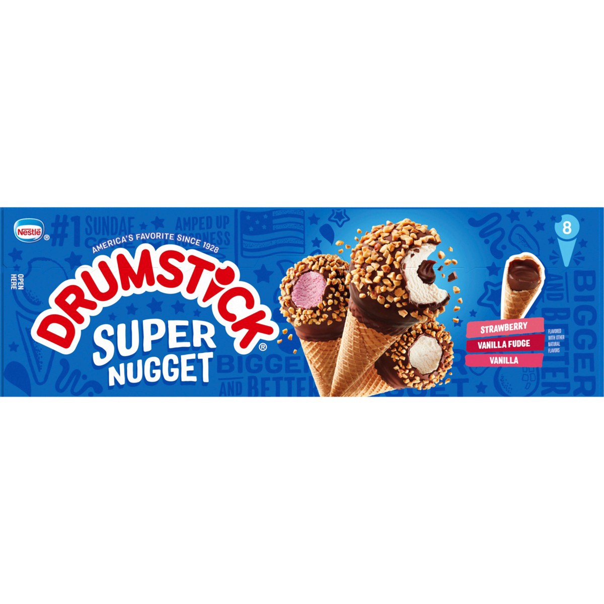 Nestle Drumstick Frozen Super Nugget Dessert Cone Assorted Flavors 8ct 8 ct Shipt