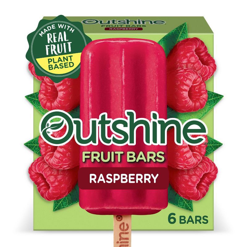 slide 1 of 13, Outshine Raspberry Fruit Frozen Bar - 6ct, 6 ct