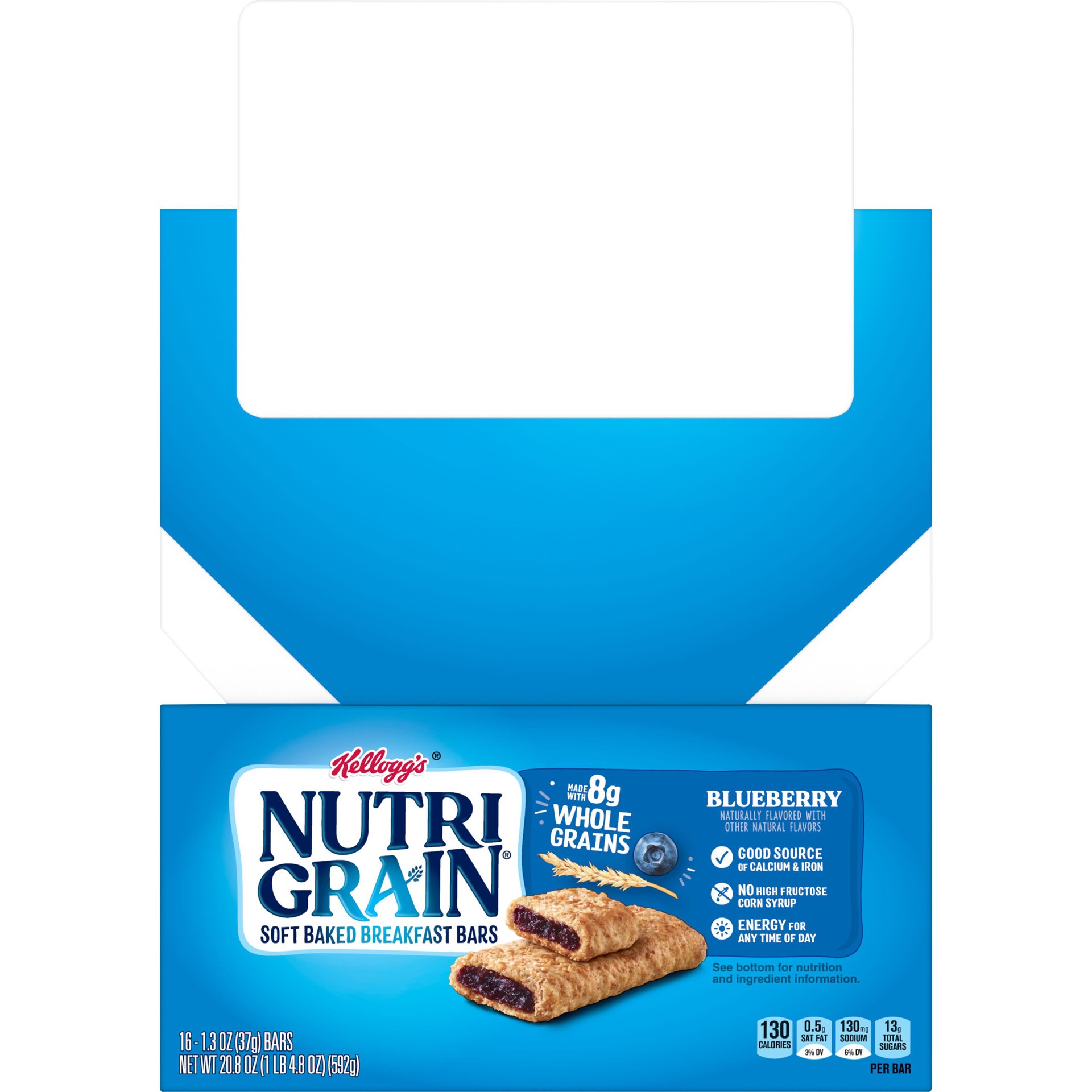 slide 3 of 5, Nutri-Grain Soft Baked Breakfast Bars, Blueberry, 20.8 oz, 16 Count, 20.8 oz